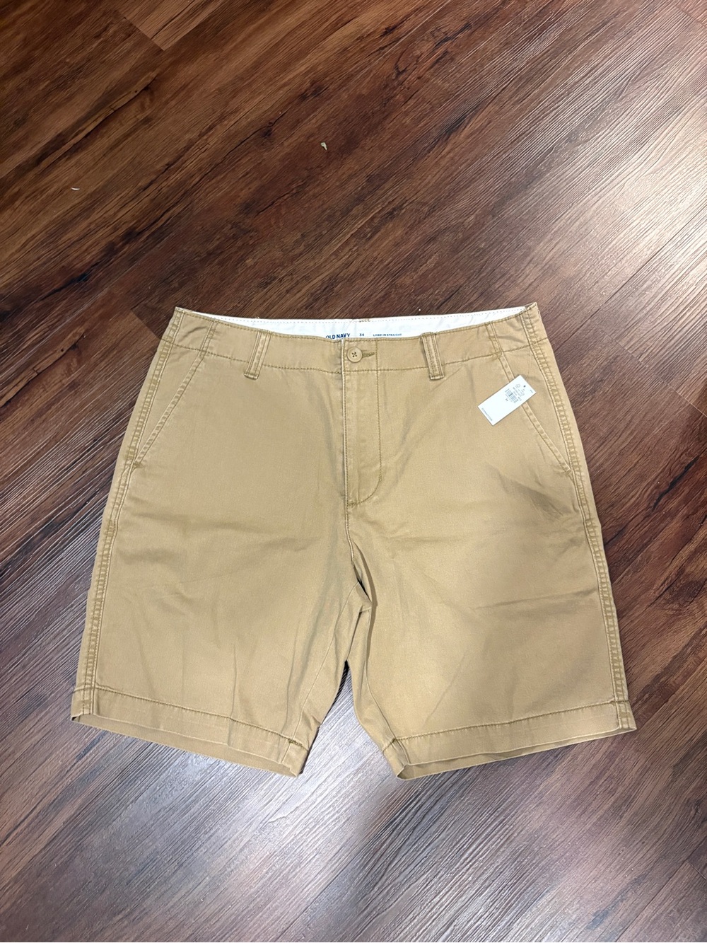 Old Navy Men's Tan Flat-Front Chino Shorts